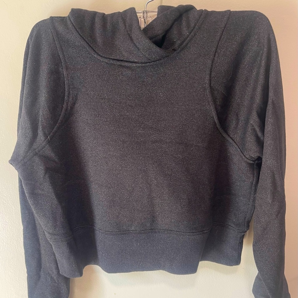 Lulu size 0 dark charcoal sweatshirt hoodie worn once